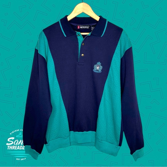 Vintage M.E. Sports Collared Sweatshirt - Picture 3 of 6